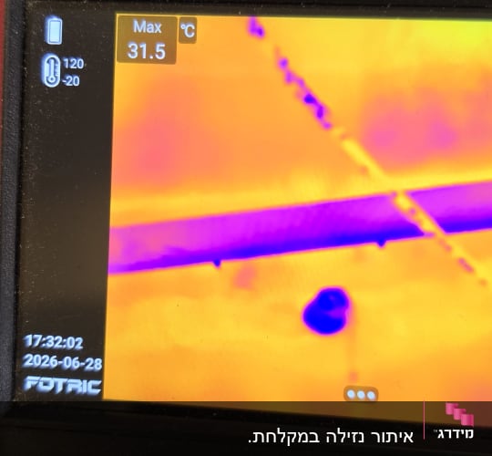 תמונה של מצלמה תרמית עם תצוגת חום